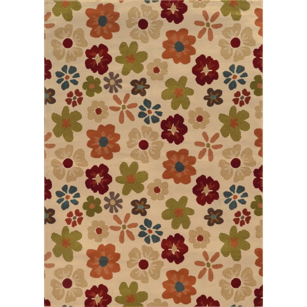 Floral Ivory/ Multi Rug (5 X 76)