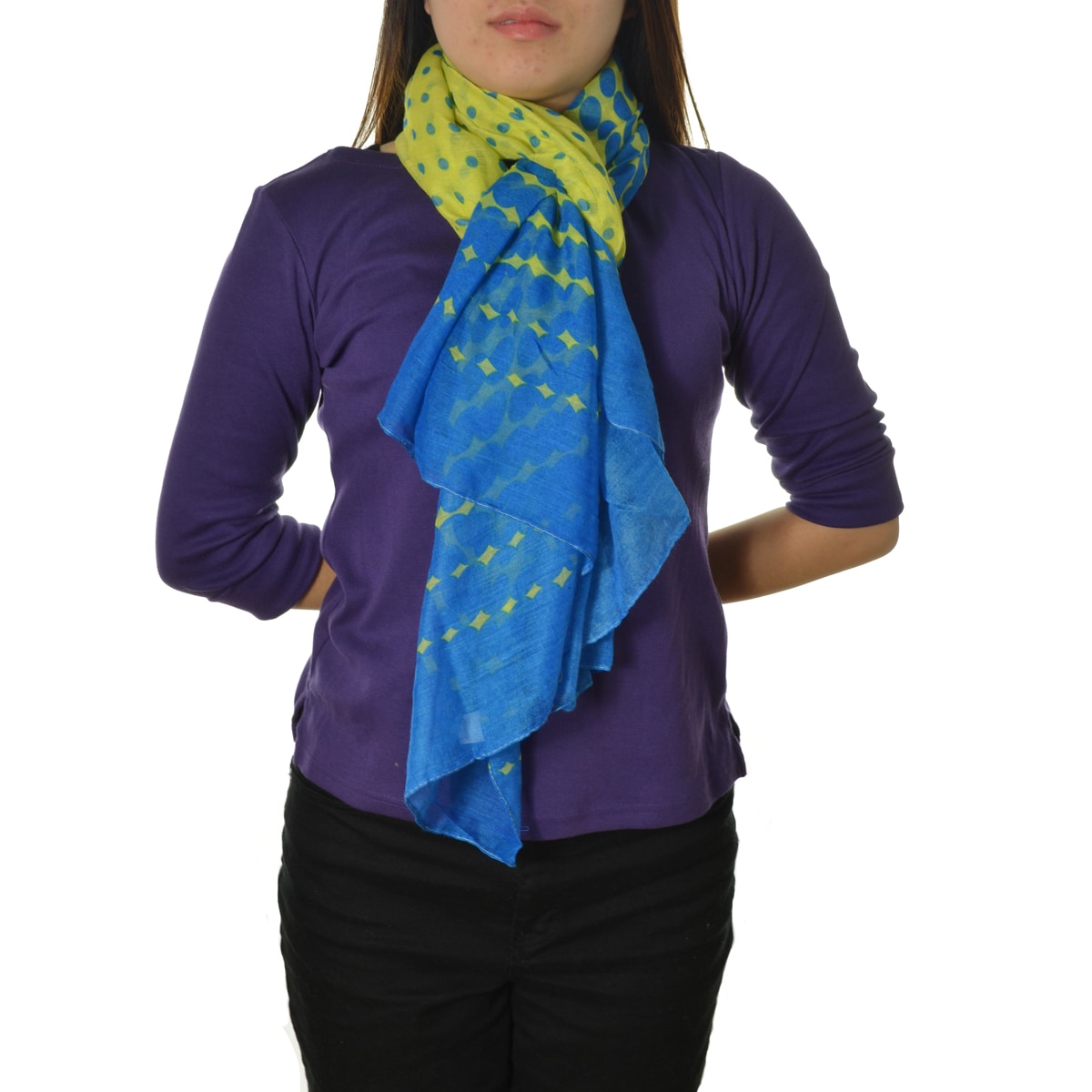 La77 Dots And Dots Printed Scarf