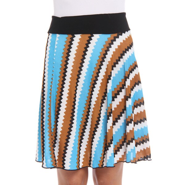 Shop Women's Multi-colored Zig Zag Skirt - Overstock - 8432090