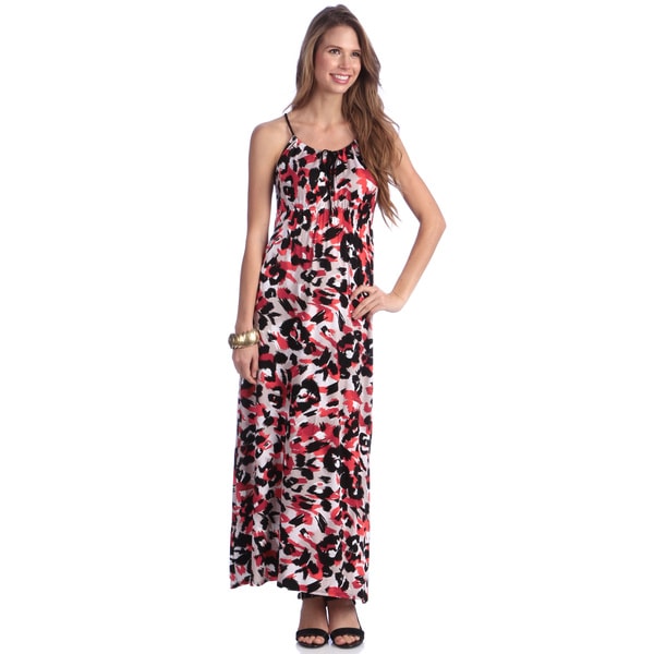 Women's Lipstick Leopard Print Maxi Dress Institute Liberal Casual Dresses