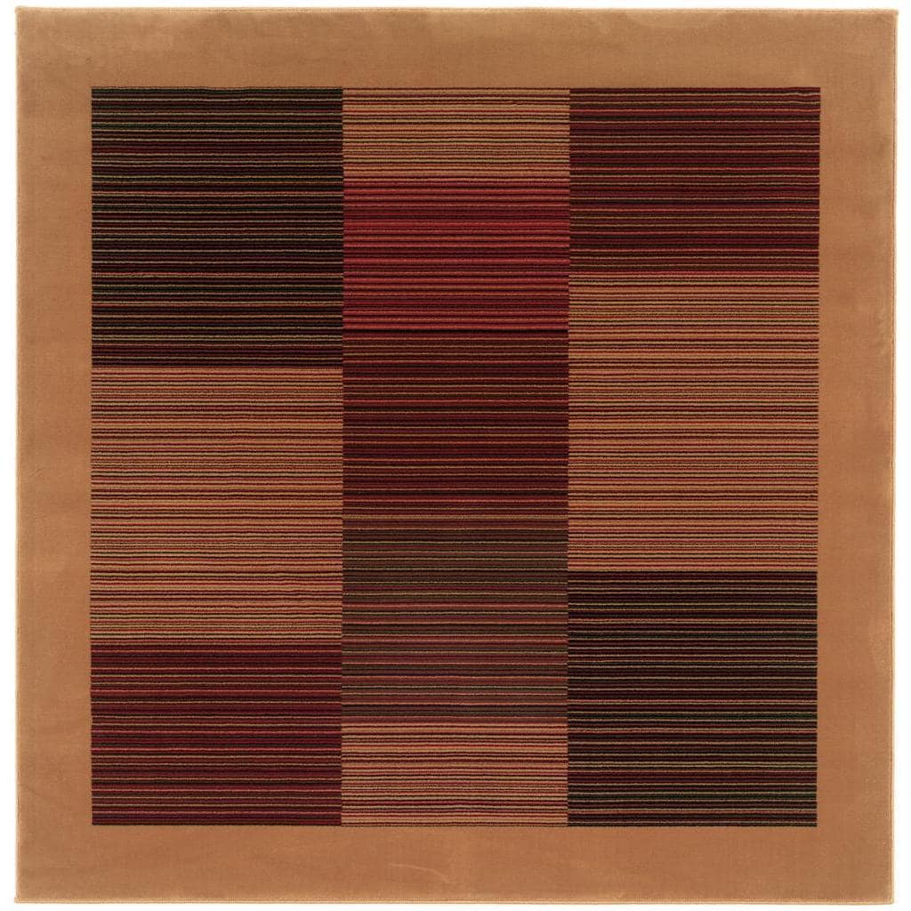 Everest Hamptons Camel Rug (311 Square) (Deep camelSecondary colors Crimson, dark paprika, deep clay, spiced pumpkin, terra cottaPattern StripesTip We recommend the use of a non skid pad to keep the rug in place on smooth surfaces.All rug sizes are app