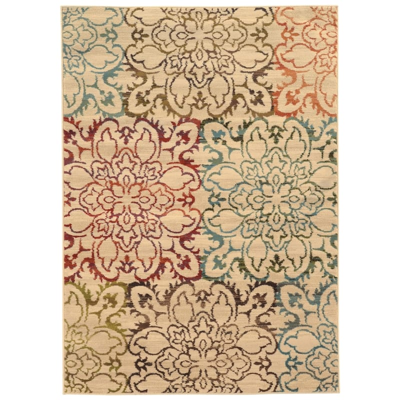 Style Haven Everleigh Floral Impressions Beige/ Multi Area Rug