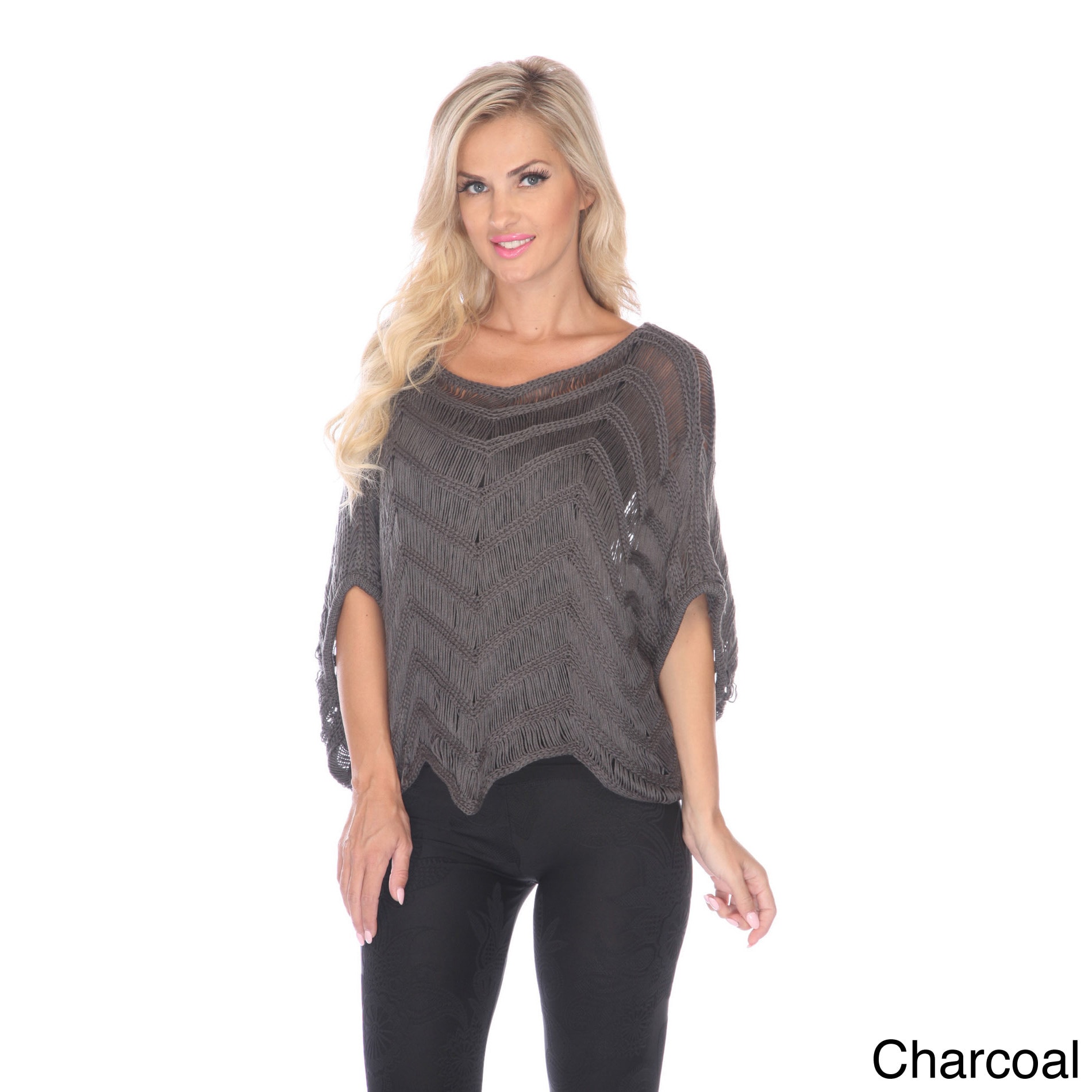 Stanzino Stanzino Womens Knit Dolman Sleeve Layering Sweater Grey Size S (4  6)