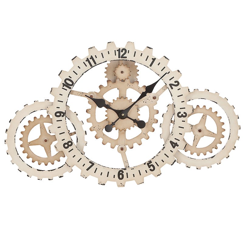 Casa Cortes 'Gear Up' Time Wide Wall Clock