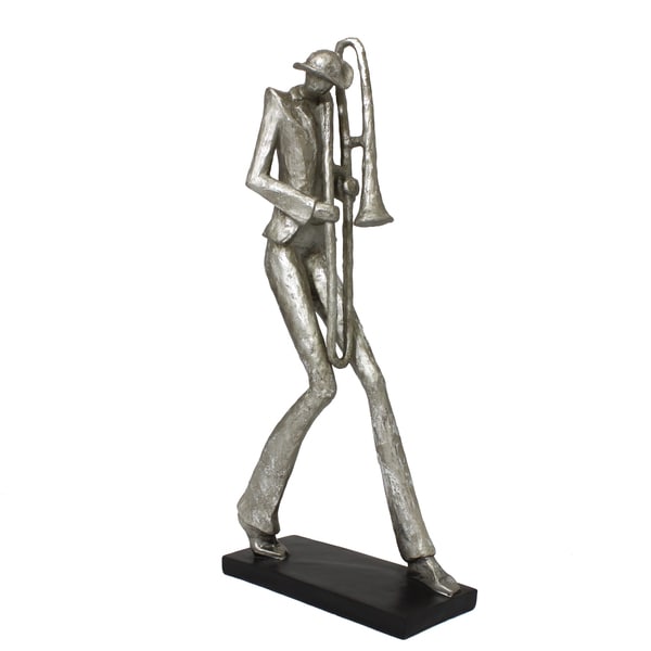 Mardi Gras 20-inch Jazz Trombone Musician Figurine