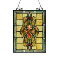 Stained Gl Hanging Panels For Windows Tyres2c Middleton Medallion Stained Gl Window Panel Free Shipping Today