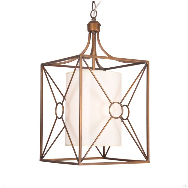 Josie Antique Copper Iron Chandelier With Fabric Shade Free Josie Antique Copper Iron Chandelier With Fabric Shade Free Shipping Today Com 15729541
