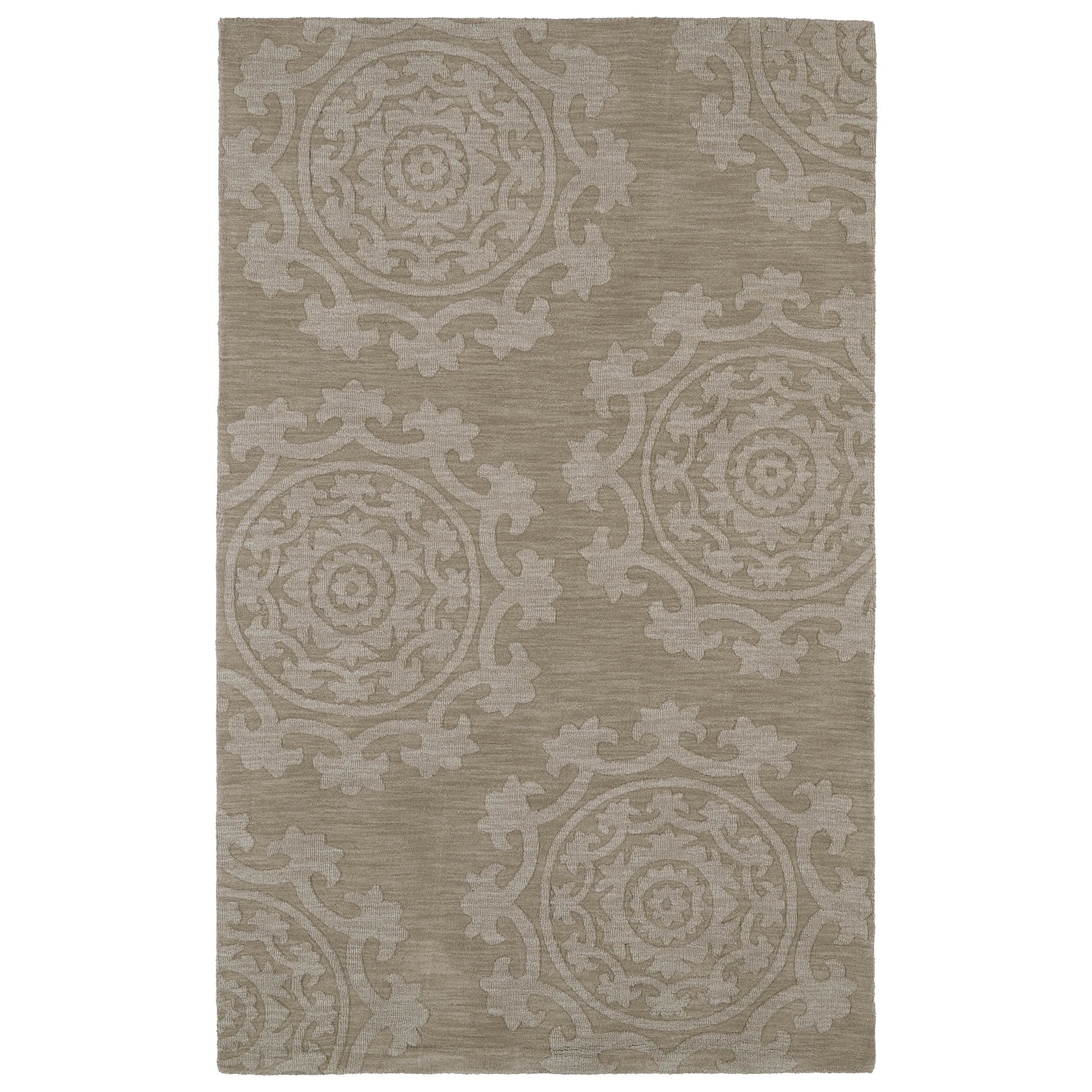 Trends Suzani Light Brown Wool Rug (50 X 80)