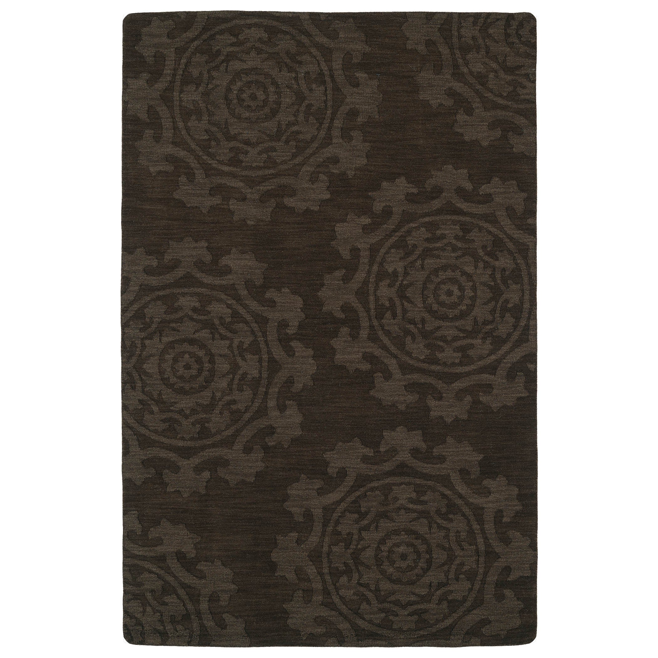 Trends Suzani Chocolate Brown Wool Rug (20 X 30)