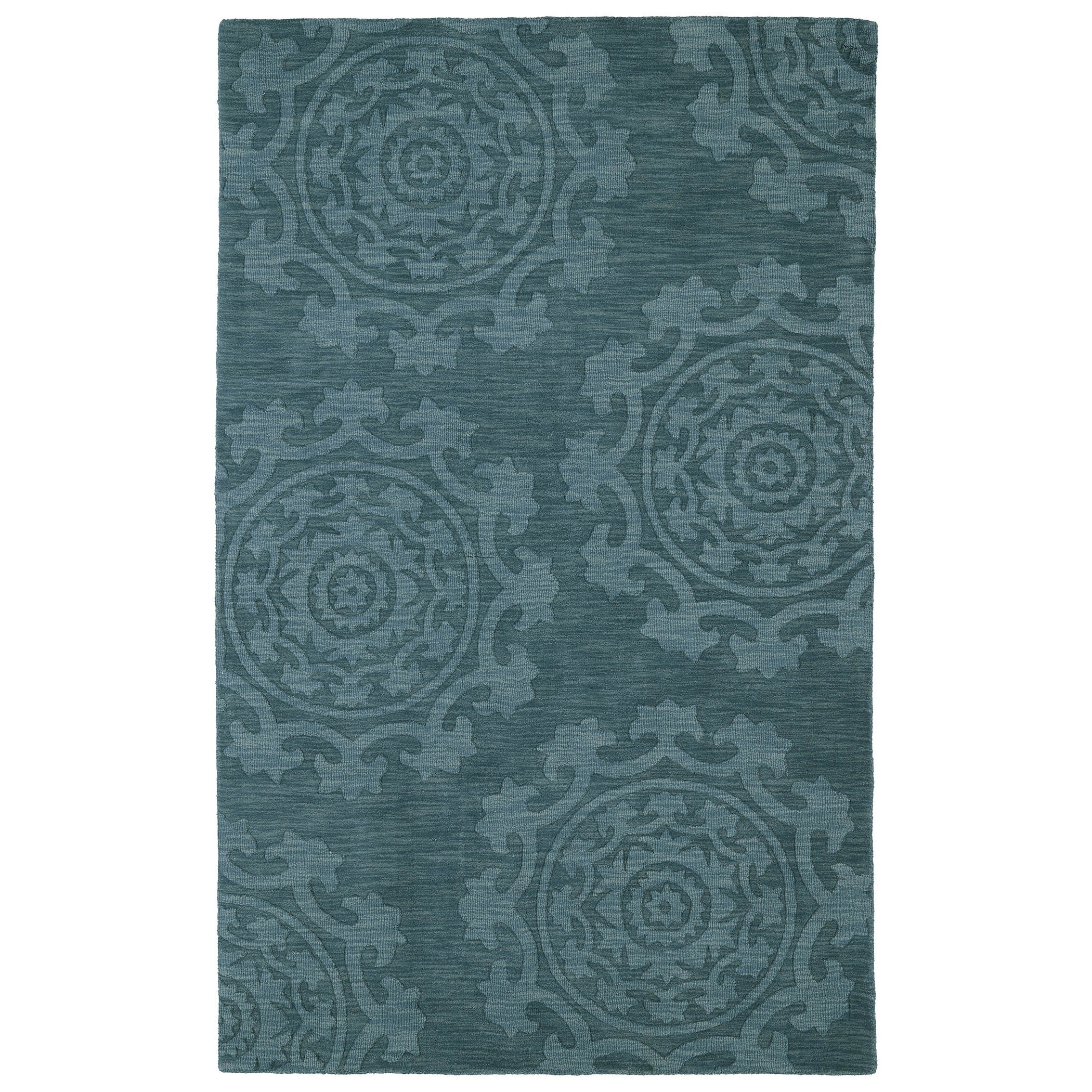 Trends Suzani Turquoise Wool Rug (20 X 30)