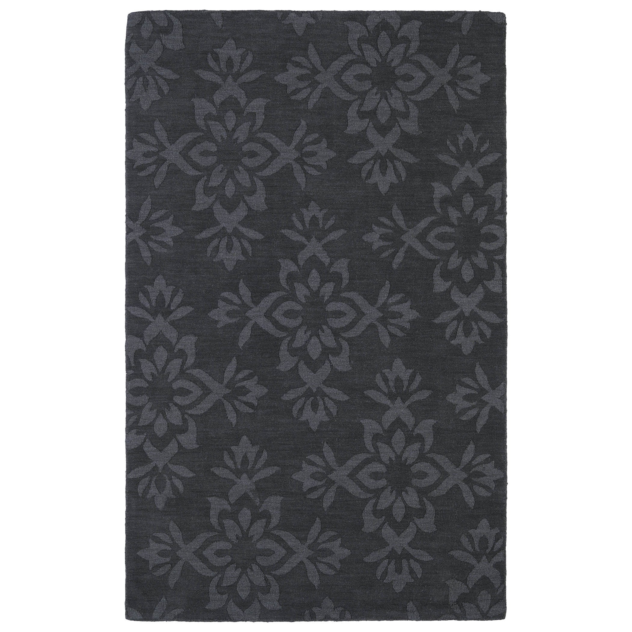 Trends Charcoal Damask Wool Rug (36 X 56)