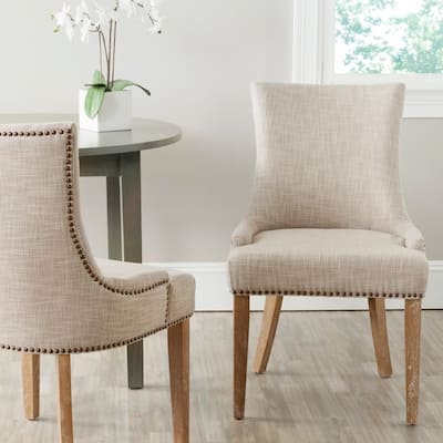 SAFAVIEH Dining Lester Grey Dining Chair (Set of 2) - 22" x 24.8" x 36.4"