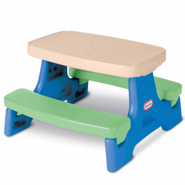 little tikes easy store kids picnic table with umbrella