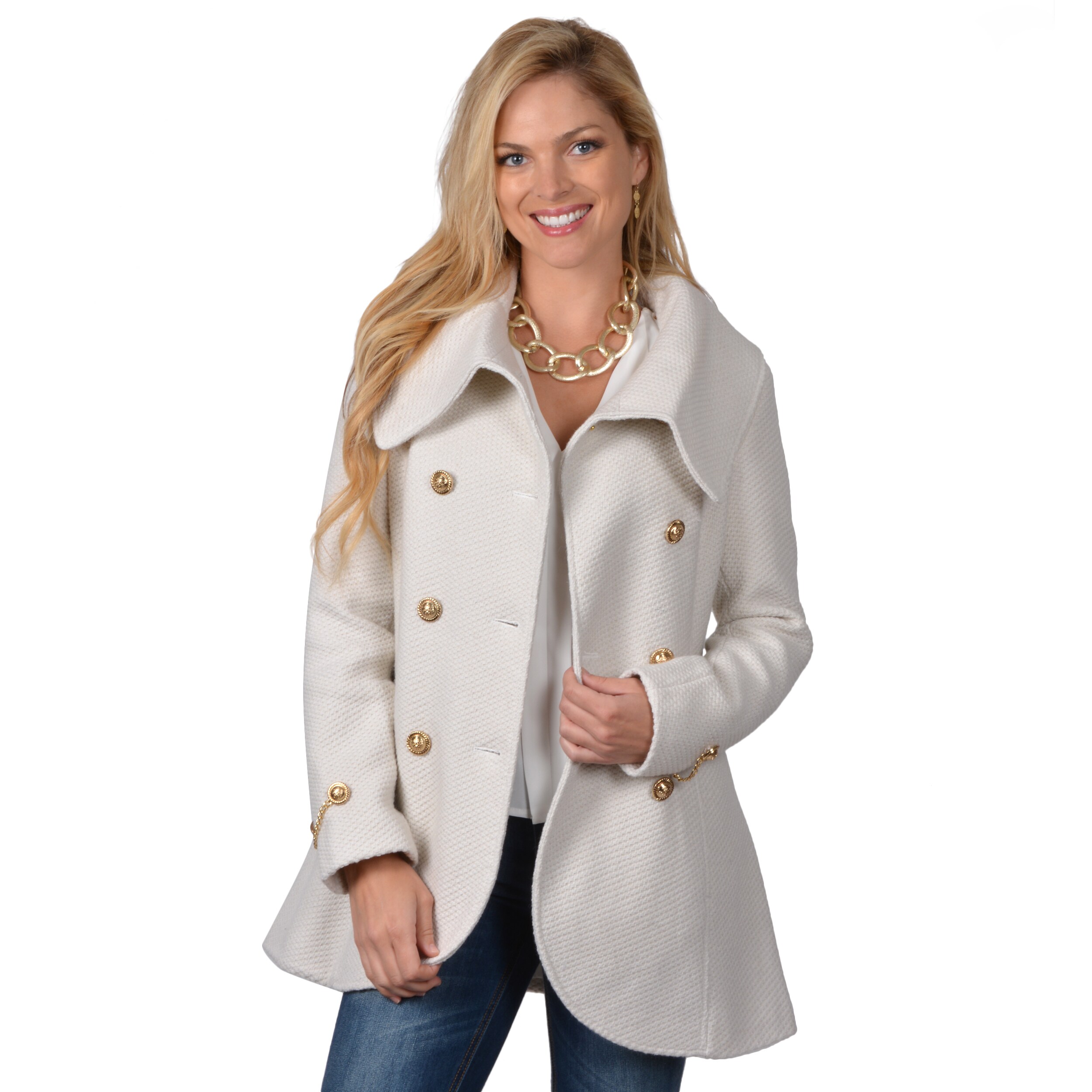 jessica long length jacket with shawl collar hood