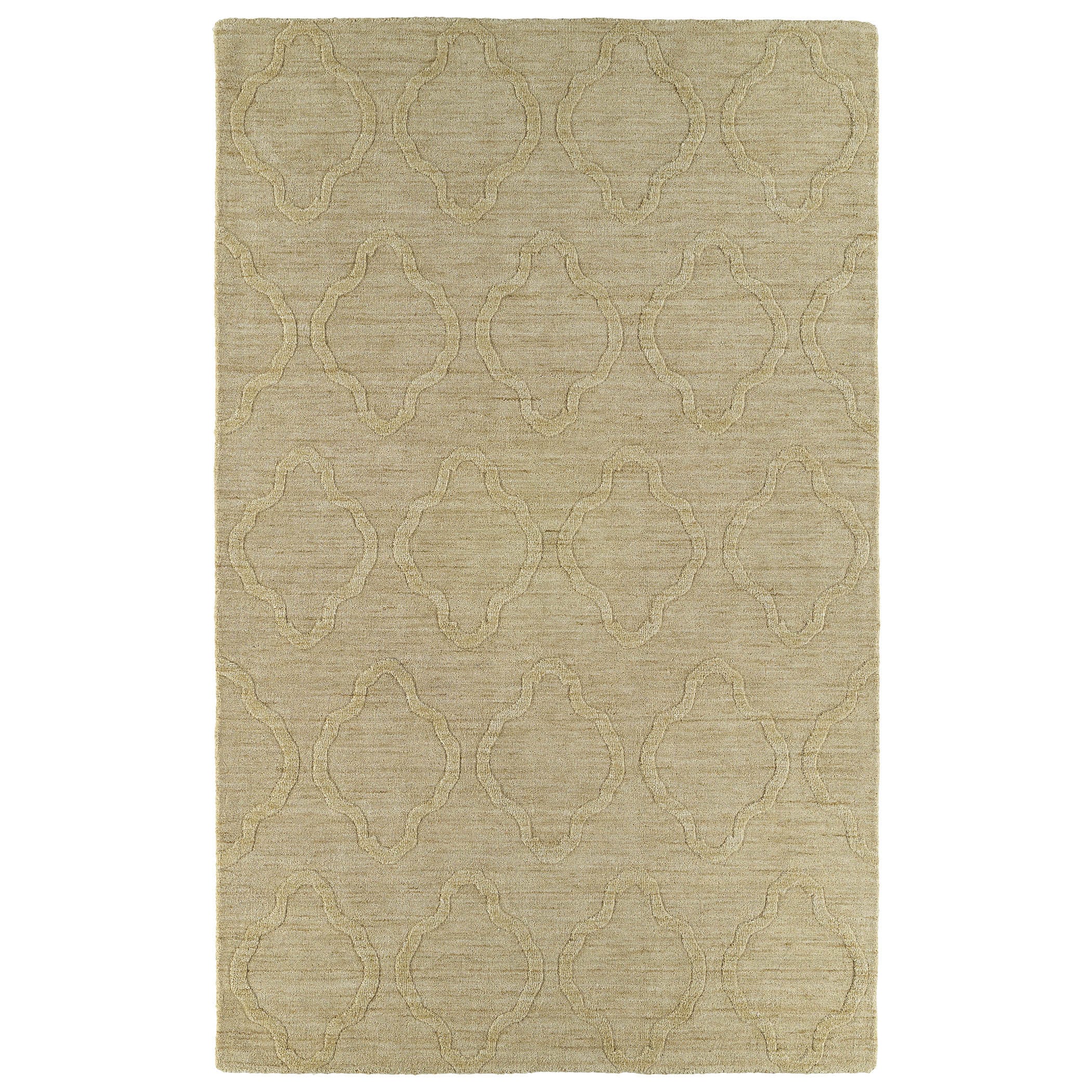 Trends Yellow Prints Wool Rug (2 feet X 3 feet)