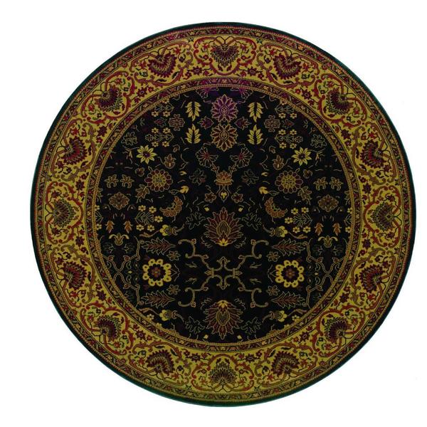 Everest Tabriz Midnight Round Area Rug - 7'10" round
