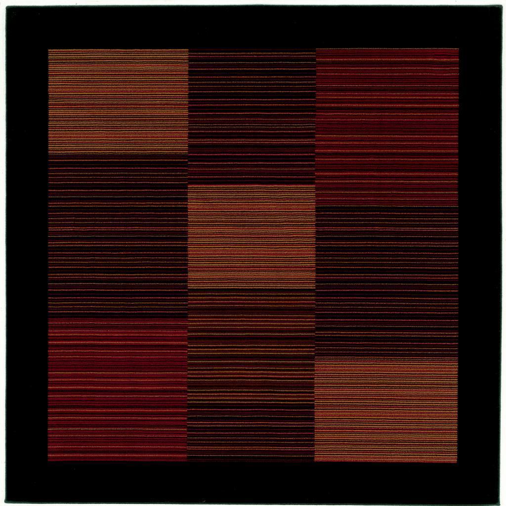 Everest Hamptons/multi Stripe 710 Square Rug (BlackSecondary colors Crimson, Dark Paprika, Deep Clay, Spiced Pumpkin & Terra CottaPattern StripesTip We recommend the use of a non skid pad to keep the rug in place on smooth surfaces.All rug sizes are ap