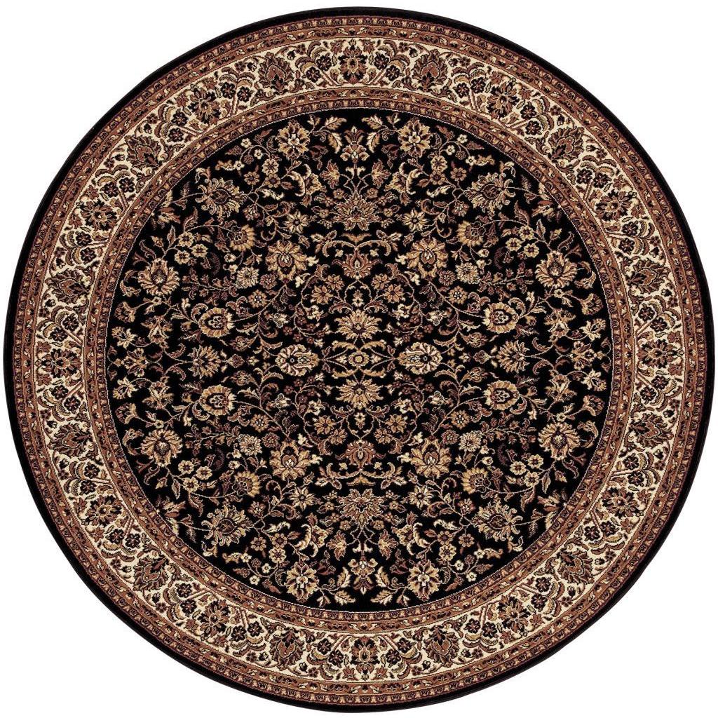 Everest Isfahan Black Area Rug (710 Round) (BlackSecondary colors Brown sienna, chestnut, creme caramel, soft linenPattern FloralTip We recommend the use of a non skid pad to keep the rug in place on smooth surfaces.All rug sizes are approximate. Due t