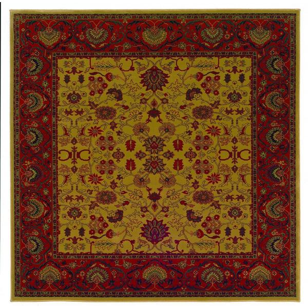 Everest Tabriz Harvest Gold Square Area Rug - 3'11" square