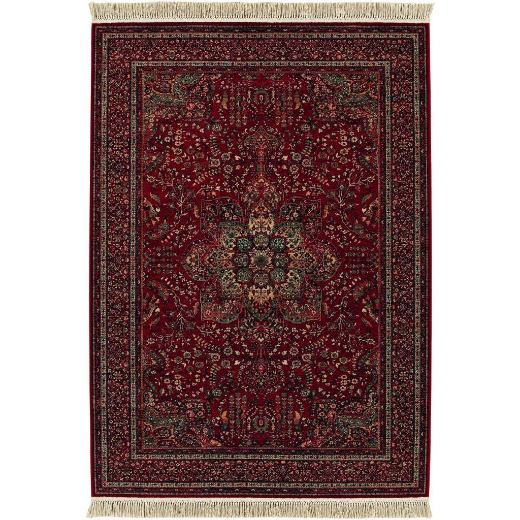 Kashimar All Over Center Medallion/antique Red 66 X 101 Rug (Antique RedSecondary colors Antique Ivory, Bark, Coral, Deep Caramel, Navy, Rustic Clay, Smokey Blue & Teal SagePattern FloralTip We recommend the use of a non skid pad to keep the rug in pla