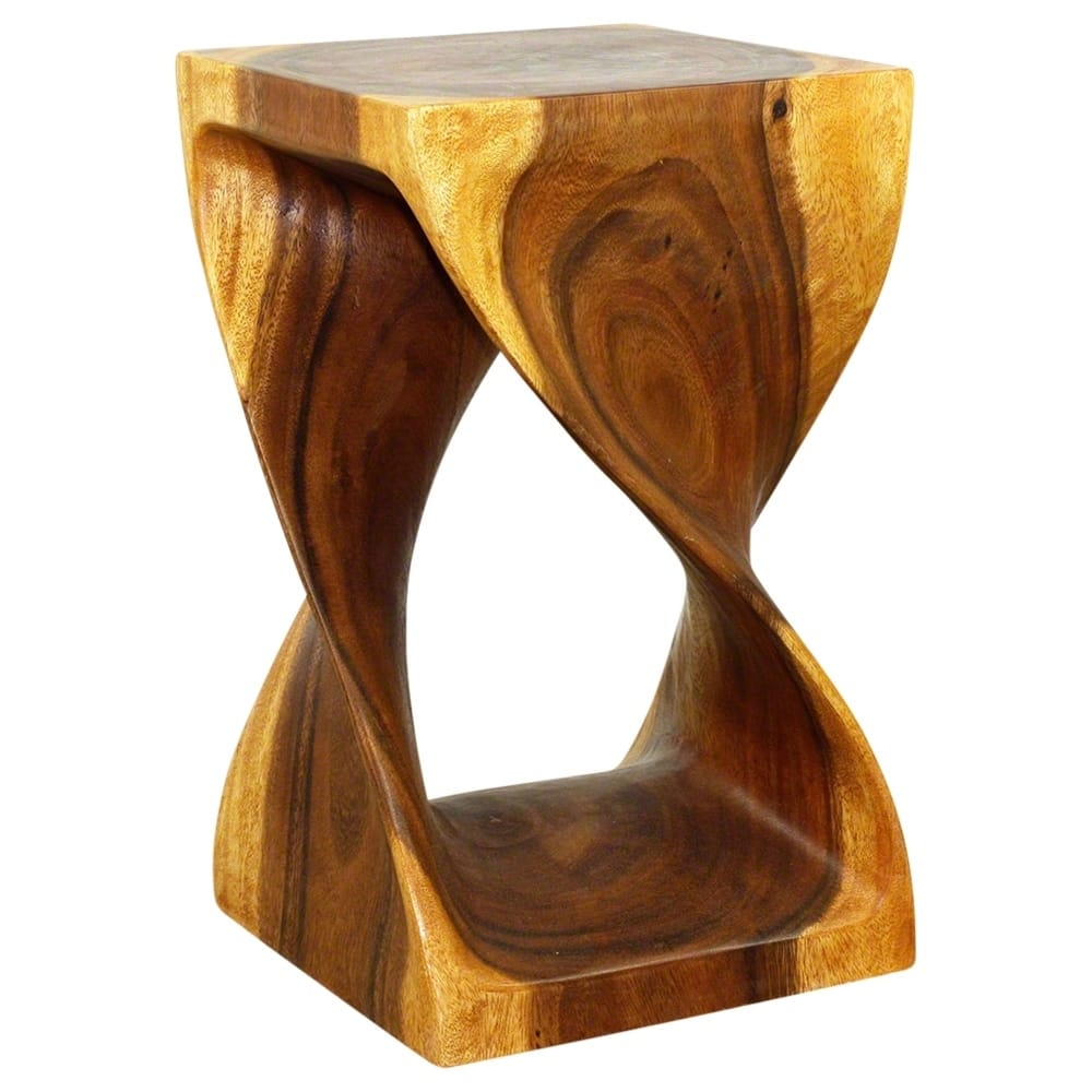 Haussmann® Original Wood Twist Stool 12 X 12 X 20 In High Oak Oil - 12" x 12" x 20"