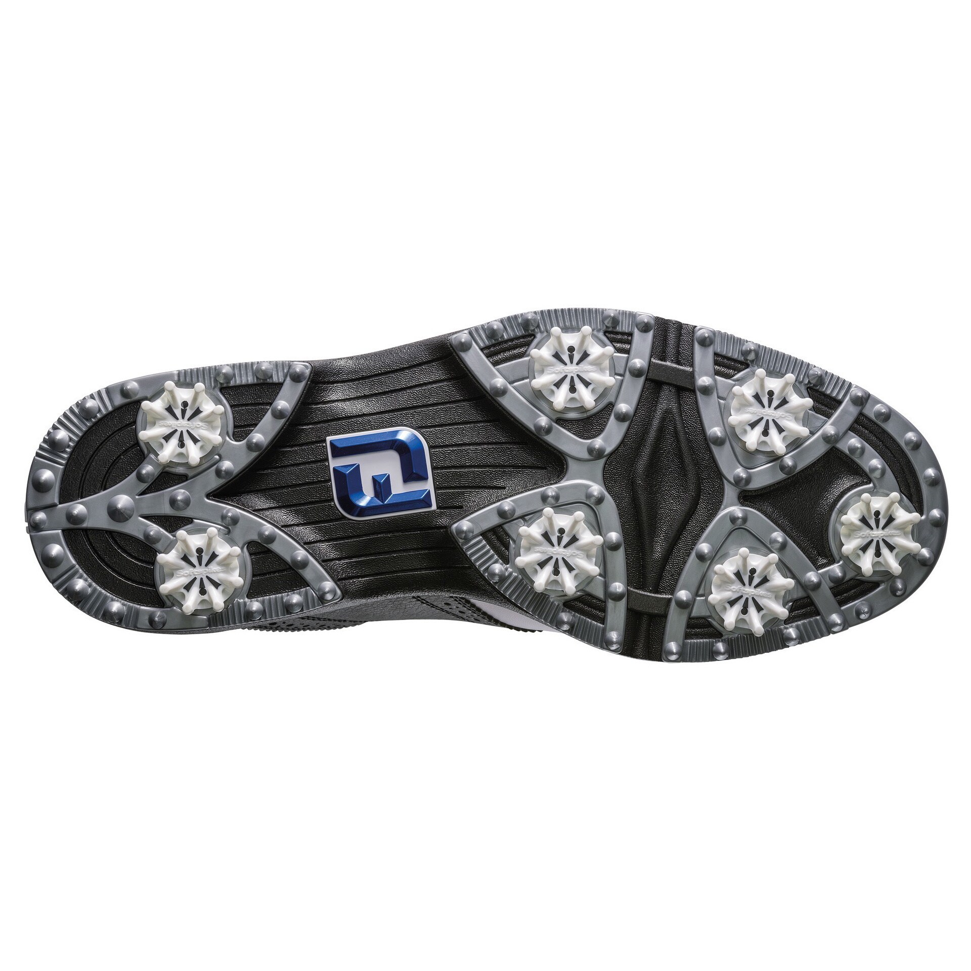 mens black and white saddle golf shoes