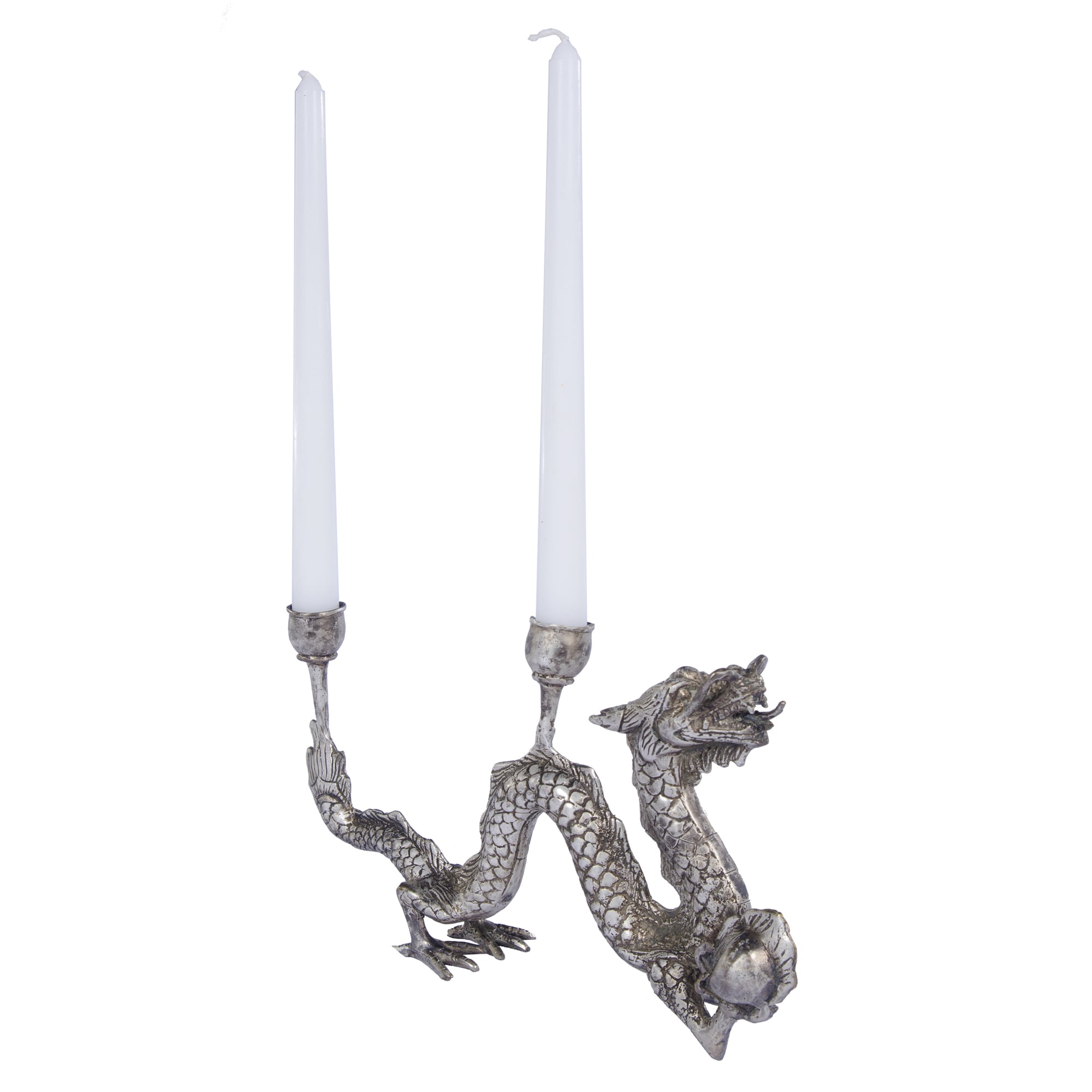 Dragon Silver Candle Holder