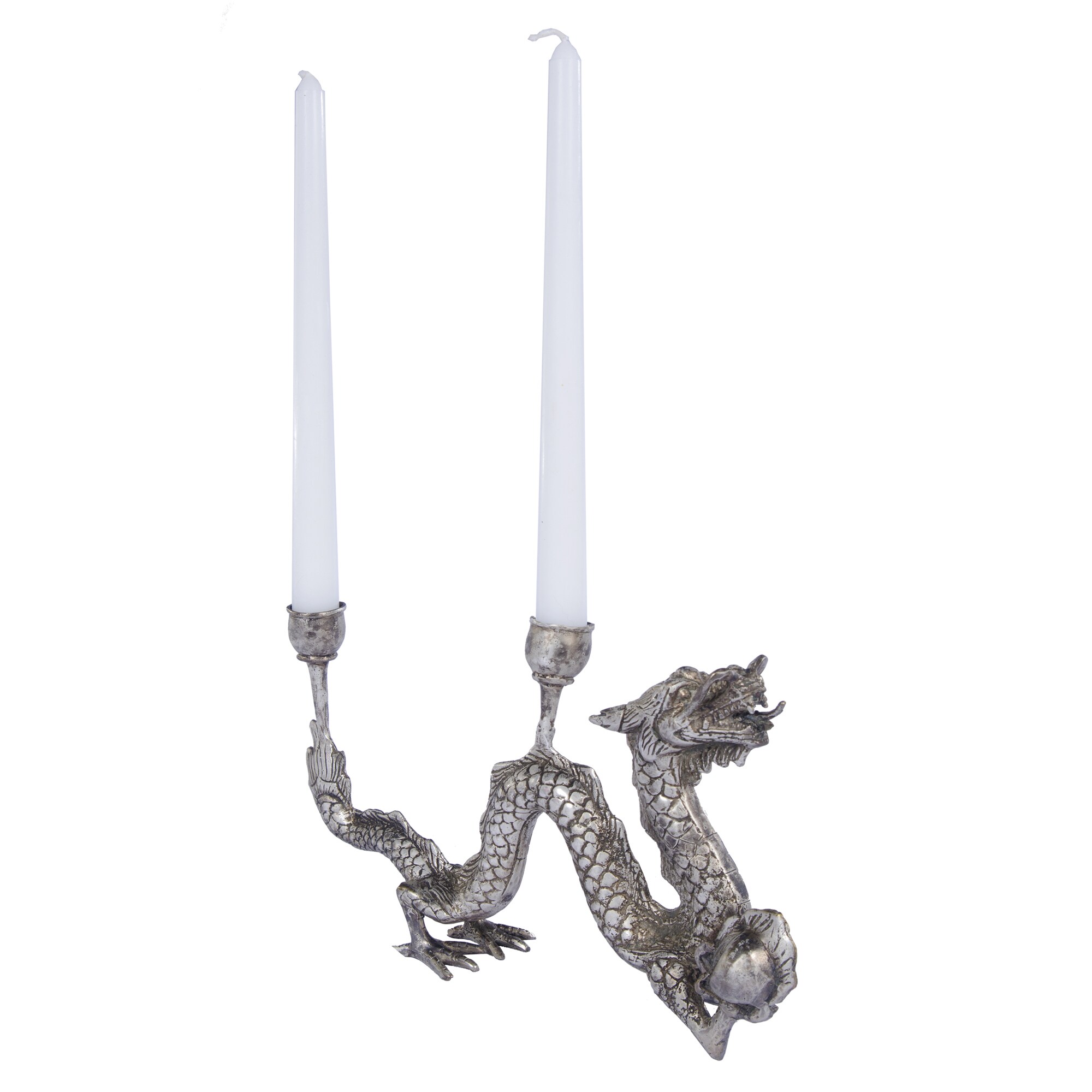 Shop Dragon Silver Candle Holder On Sale Free Shipping Today