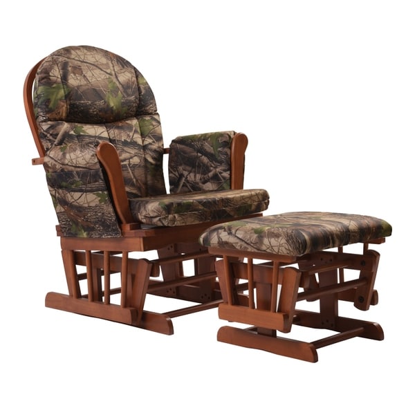 Artiva Usa Home Deluxe Camouflage Fabric Cushion Glider Chair Artiva Usa Home Deluxe Camouflage Fabric Cushion Glider Chair And Ottoman Set
