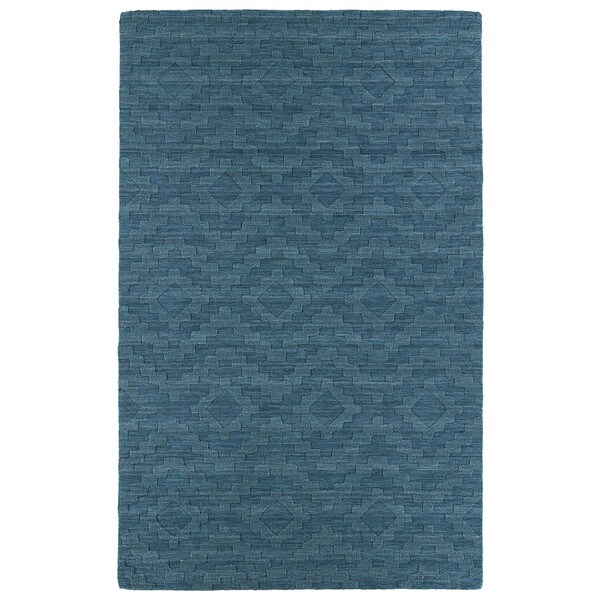 Hand-tufted Trends Turquoise Phoenix Wool Rug - 2' x 3'