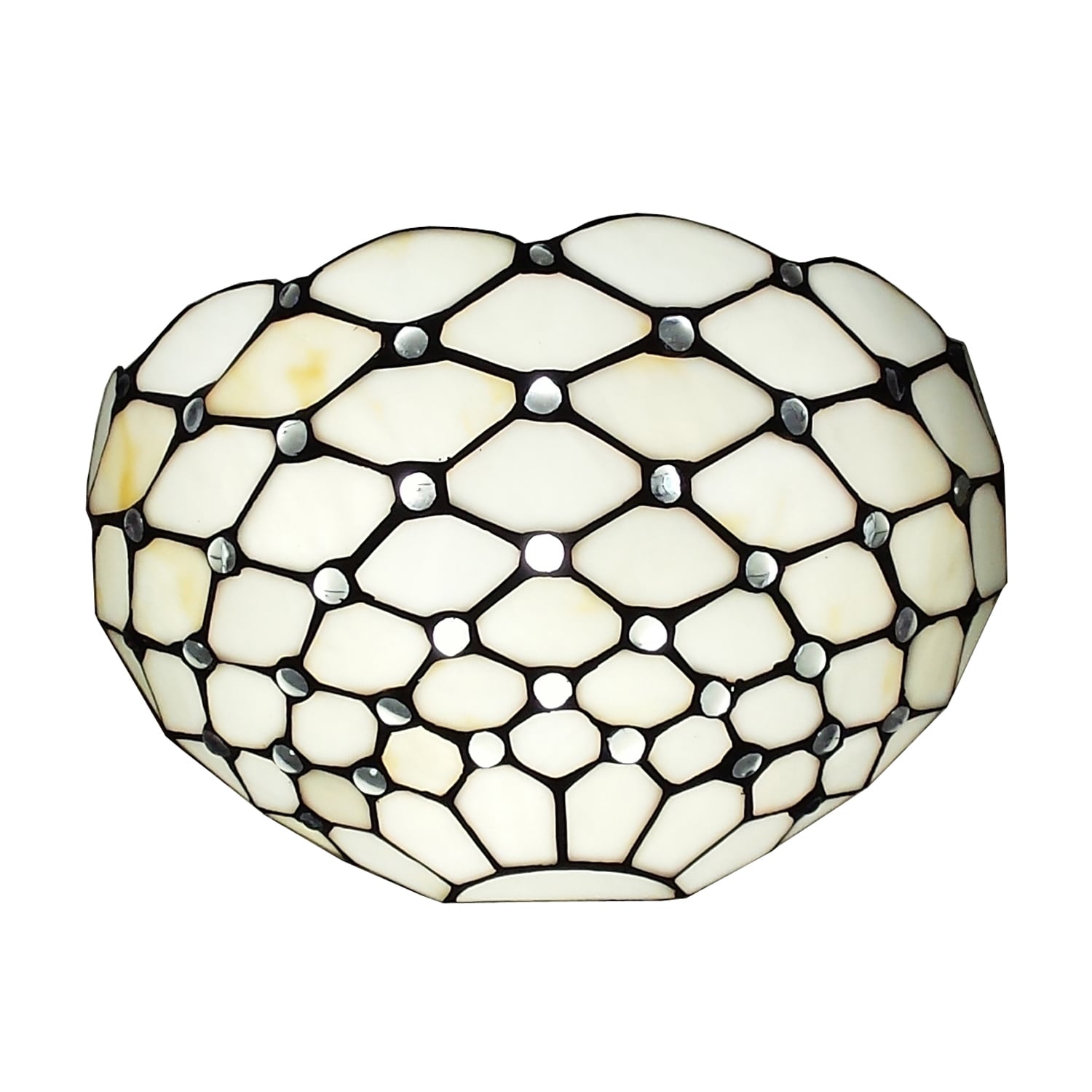 Amora Lighting Tiffany Style White Wall Sconce Lamp