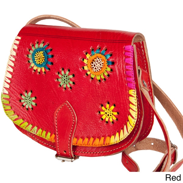 Mini Leather Crossbody Flower Bag (Morocco) Leather Bags