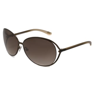 Tom Ford Women's TF0158 Clemence Rectangular Sunglasses Tom Ford Designer Sunglasses