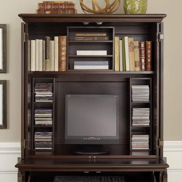 Shop Gracewood Hollow Chetta Compact Computer Cabinet And Hutch