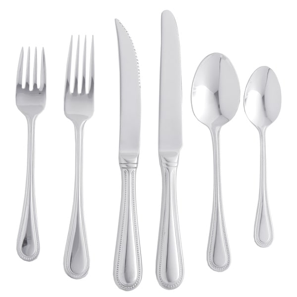 Shop Maison Luxe Euro Bead 18/10 Stainless Steel 79piece Flatware Set Free Shipping Today