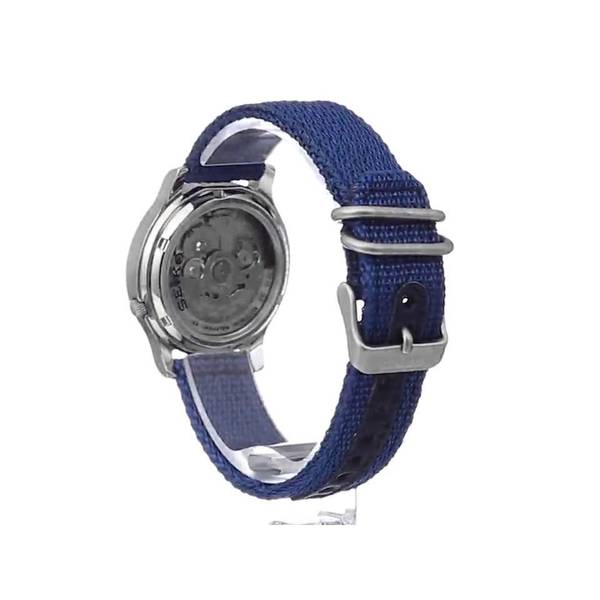 seiko men's snk807 seiko 5 automatic stainless steel watch with blue canvas band