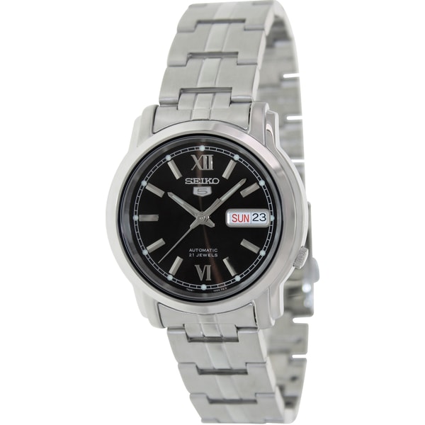 Seiko Mens 5 Automatic SNKK79K Silver Stainless Steel Quartz Watch