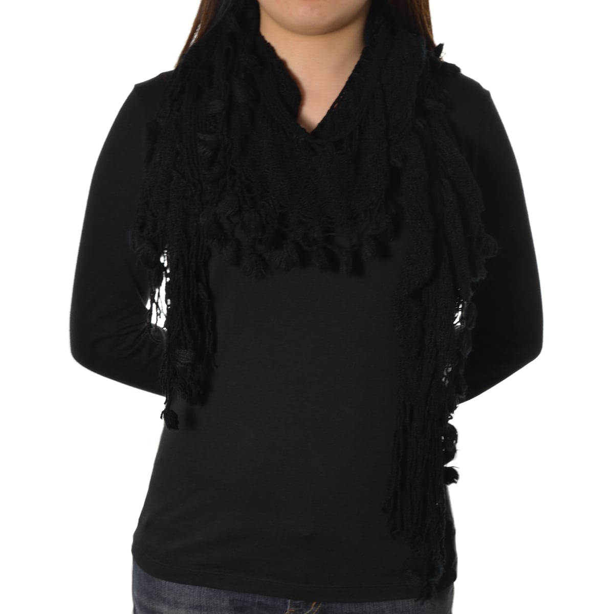 La77 Tassel Knit Scarf