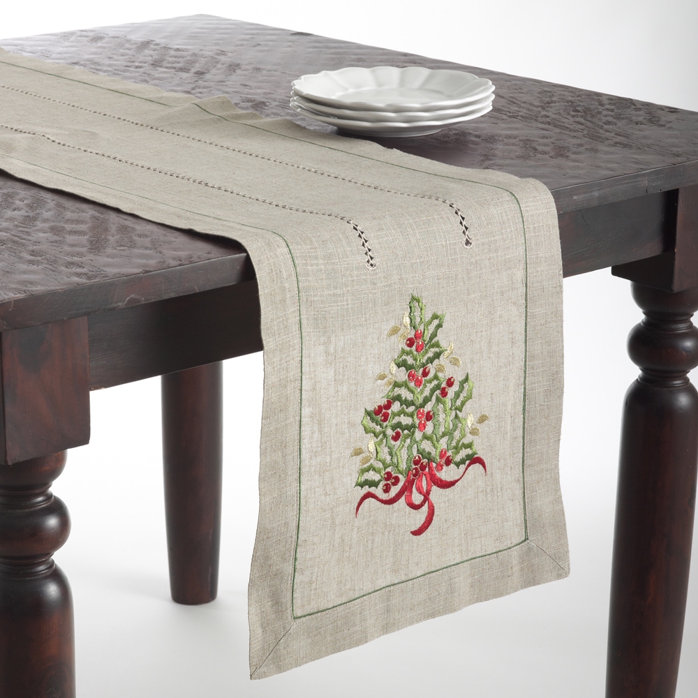14x72 Table Runner DII Holiday Collection Christmas Tree Jute Tabletop 