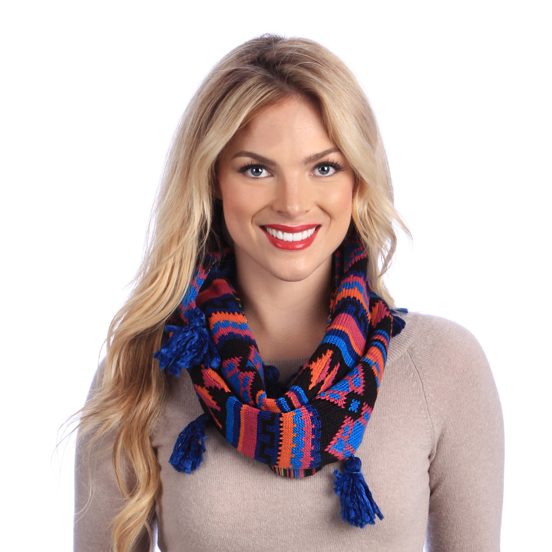 Muk Luks Guatemalan Tassel Eternity Scarf