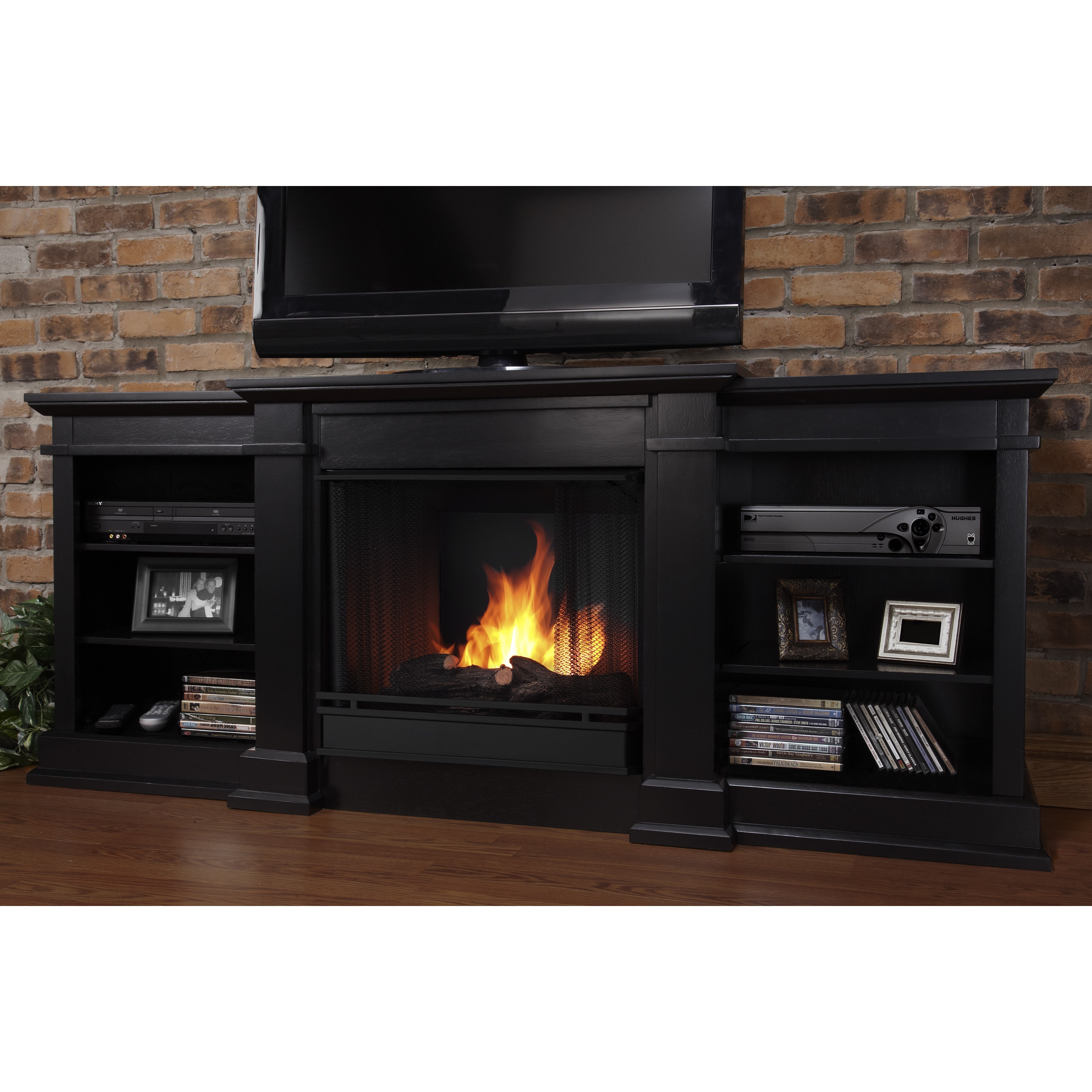 Real Flame Black Fresno Gel Fireplace