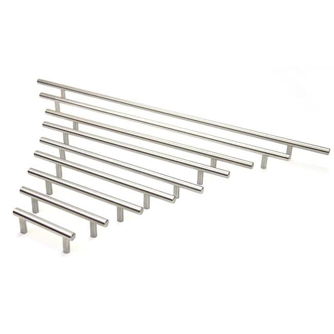 Solid Stainless Steel Cabinet Bar Pull Handles (Case of 4)