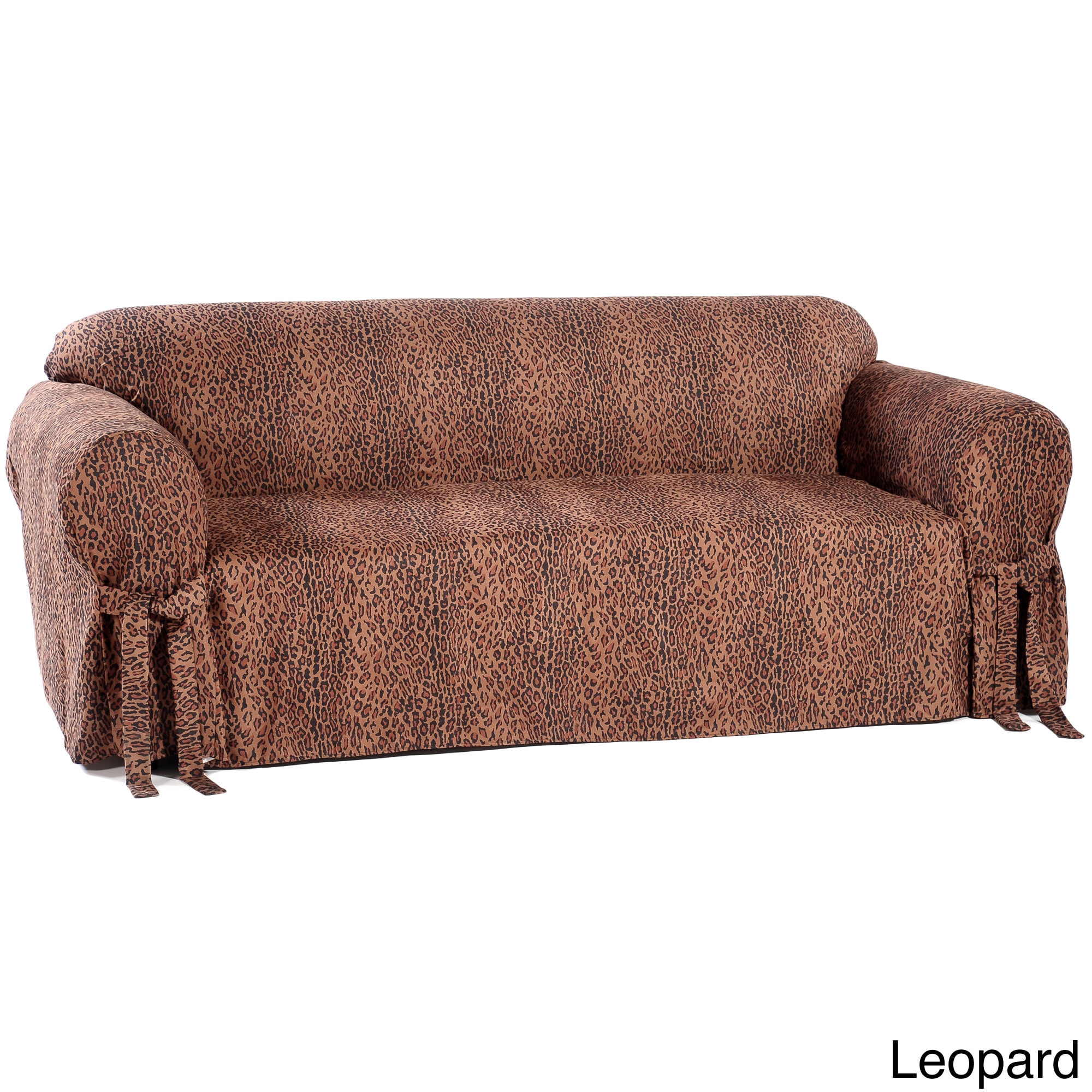 Animal Print Microsuede Sofa Slipcover