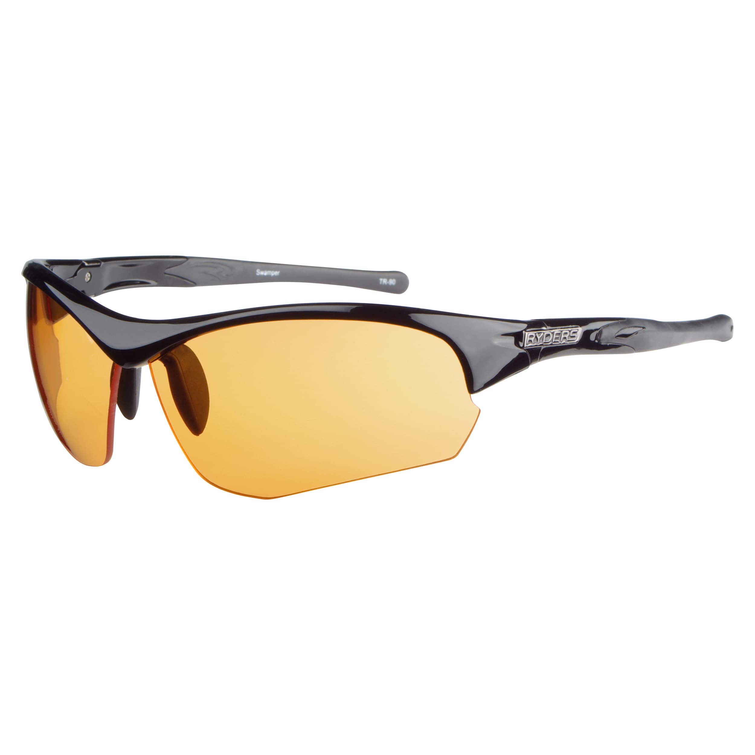 Ryders Unisex Swamper Photo Blk Orange Lens Sunglasses