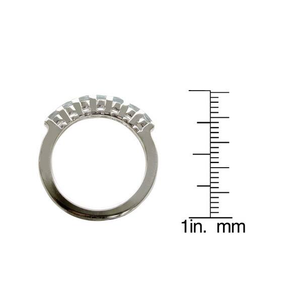 Shop Sterling Silver Blue Topaz 7 Stone Ring Size 7 On Sale Overstock 8438966