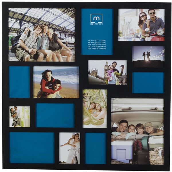 Shop Melannco Black 24 X 24 Inch 15 Opening Collage Frame   Free