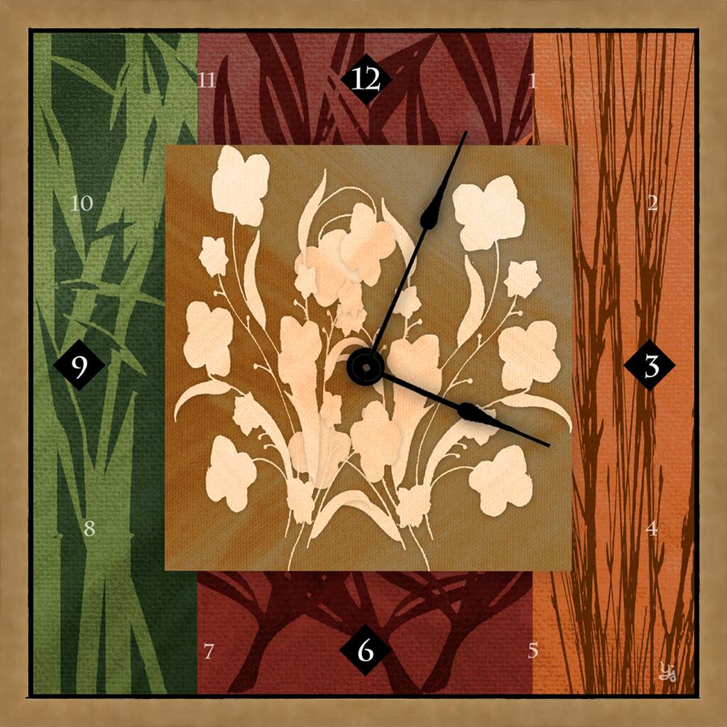 16 x16-inch Foral Decorative Art Clock