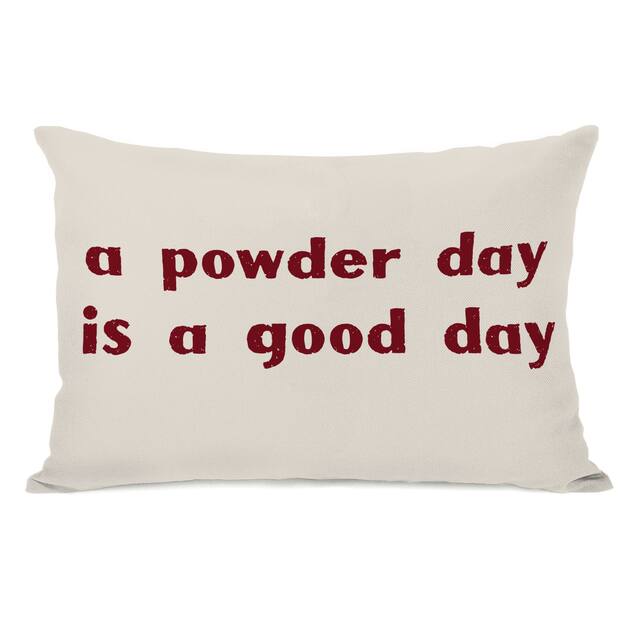 A Powder Day Throw Pillow