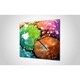 preview thumbnail 3 of 1, Colorful Abstract Clock 'Radioactive' Neon Paint-Splatter Metal Wall Clock