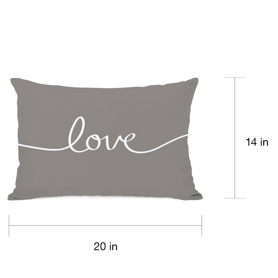 Love Mix & Match Grey Throw Pillow